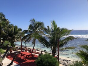 Vista a la playa o el mar