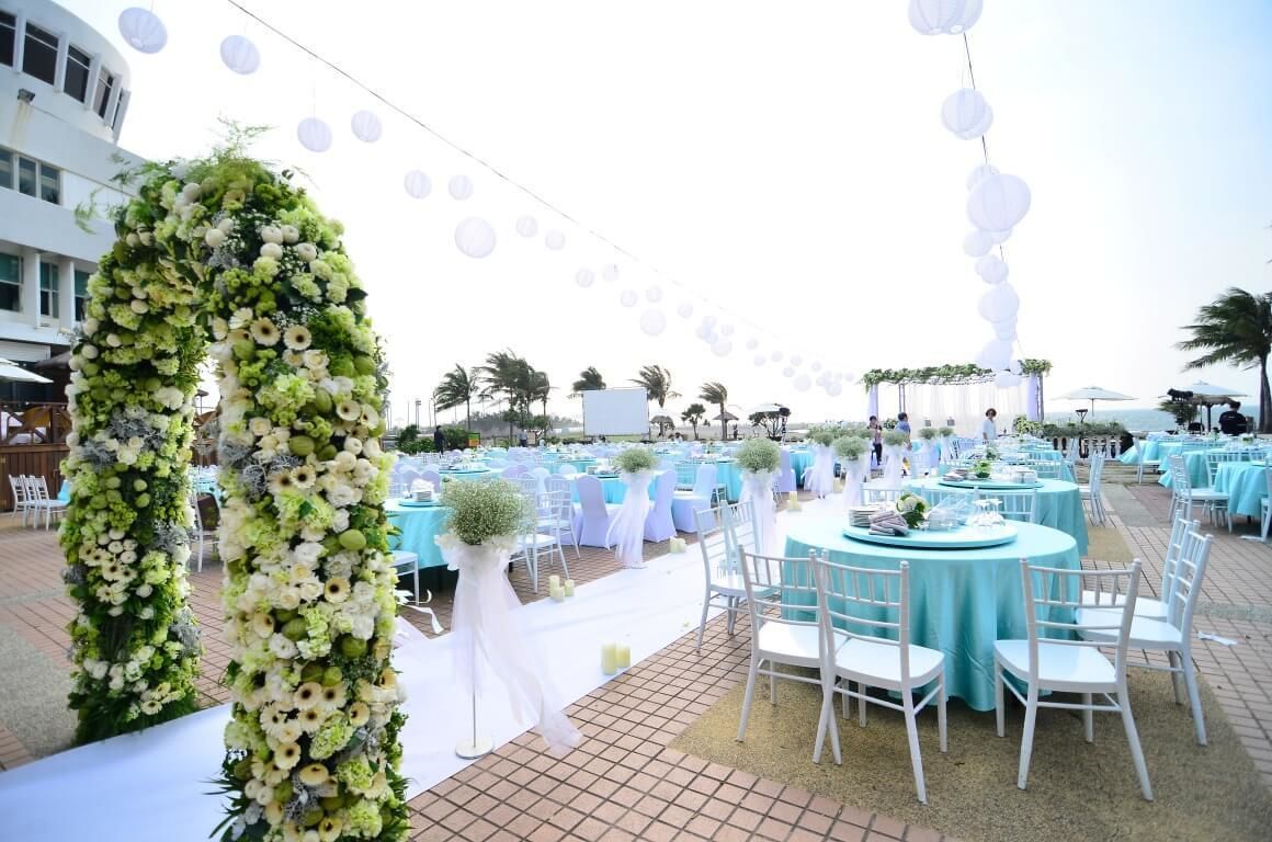 outdoor wedding area