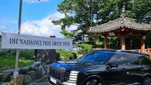 A black SUV parked in front of a sign that reads 'DH NAISSANCE FREE DRIVE TOUR.' - Friendly DH Naissance Hotel by Mindrum Group (Seoul)
