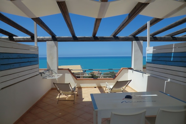 Panoramic Double Room, 1 Bedroom, Ensuite, Sea View | Terrace/patio