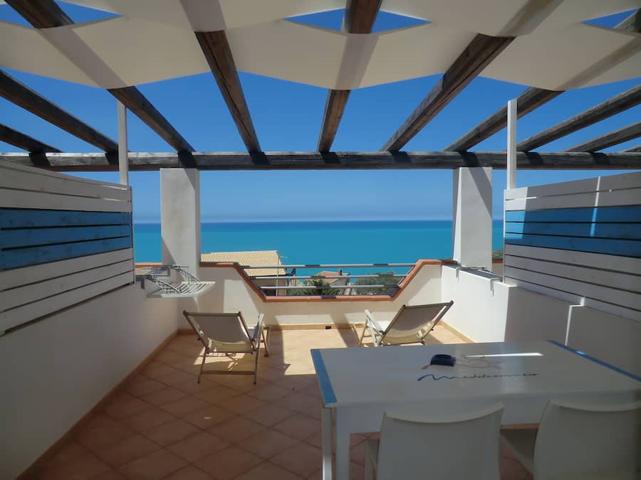 Panoramic Double Room, 1 Bedroom, Ensuite, Sea View | Terrace/patio