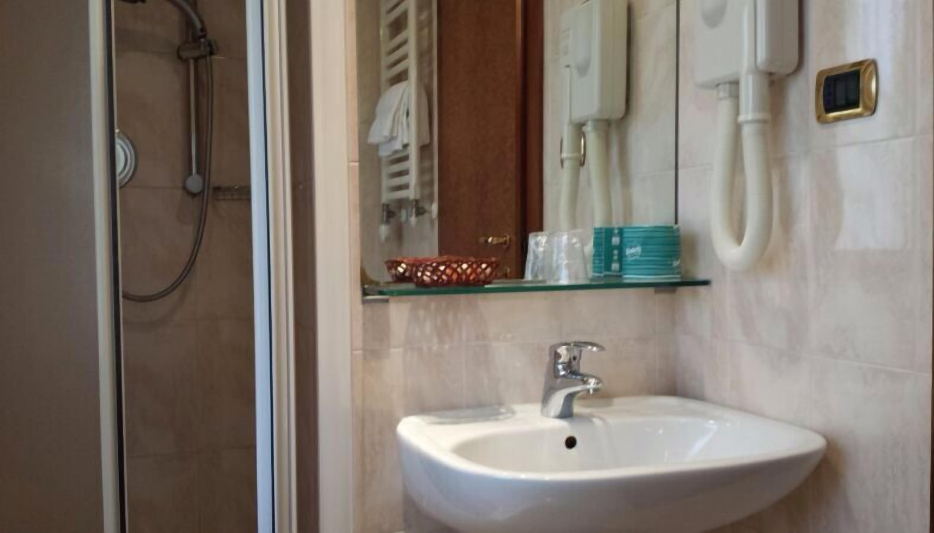 free toiletries, hair dryer, bidet, towels