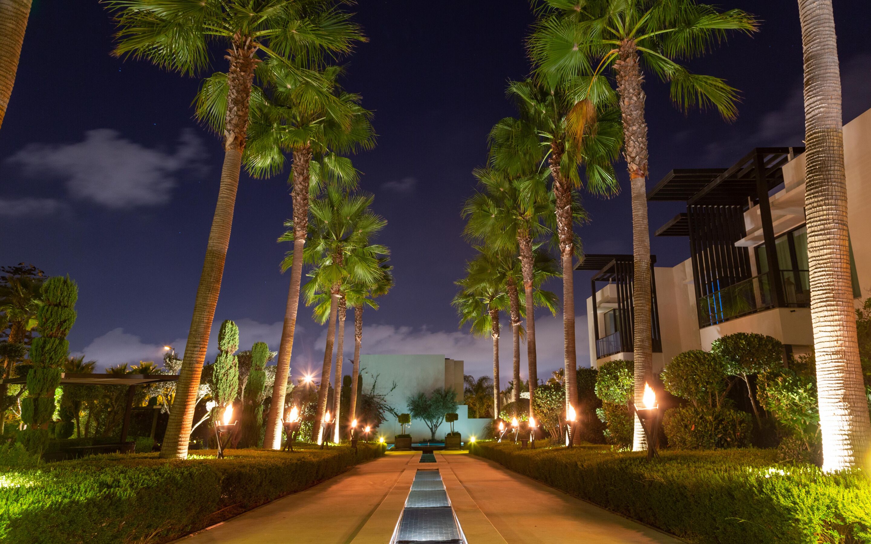 Front of property – evening/night