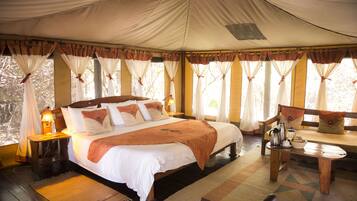 Luxury Tent, 1 Double Bed, River View | Premium bedding, bed sheets