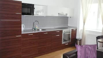Superior Apartment, 1 Bedroom (I) | Private kitchen | Full-sized fridge, microwave, coffee/tea maker