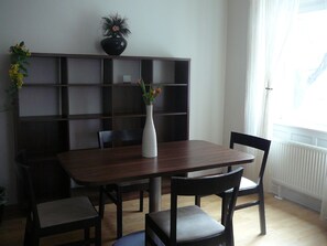 Luxury Apartment, 1 Bedroom, Balcony | Room service - dining