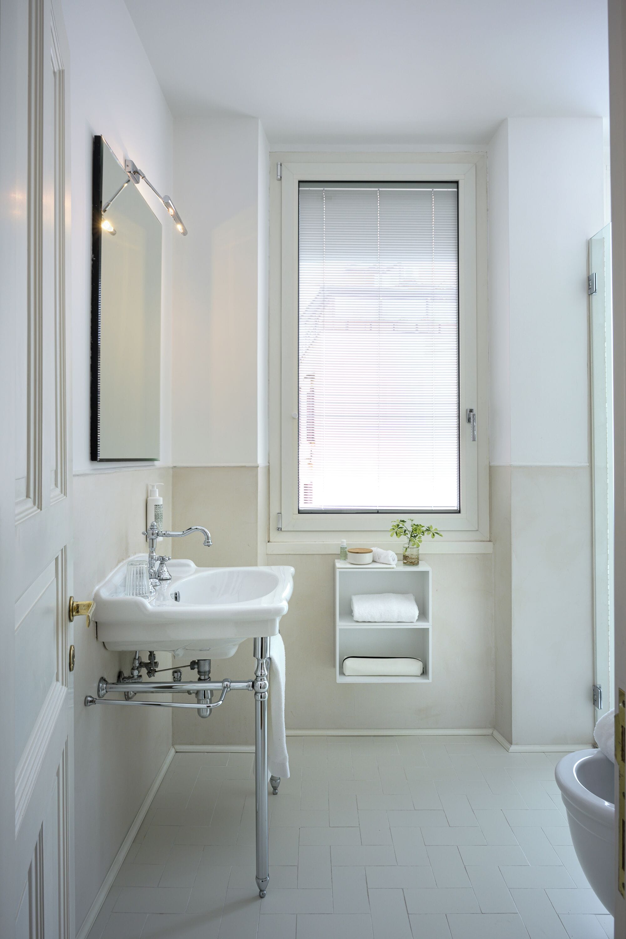 shower, eco-friendly toiletries, slippers, towels