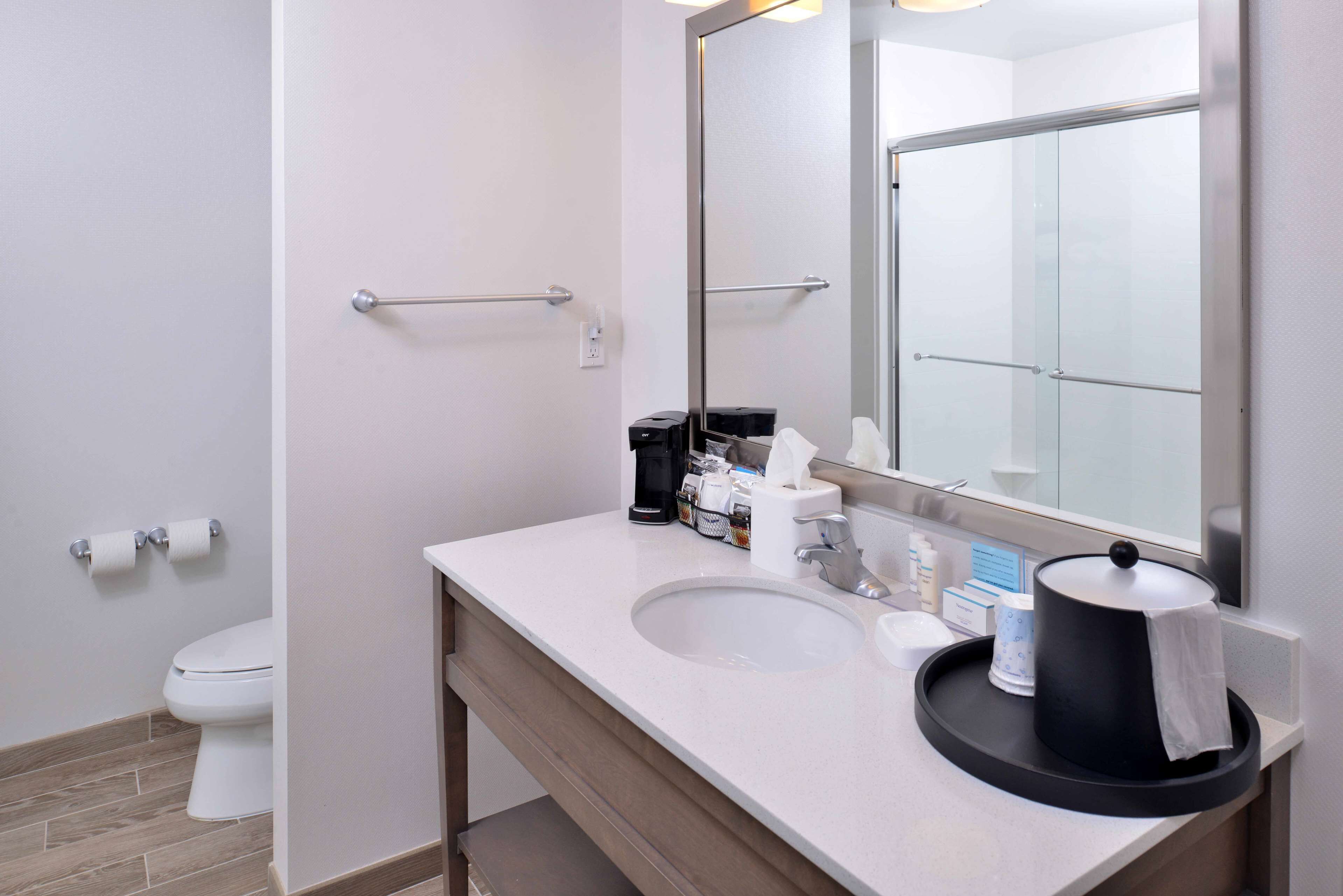 free toiletries, hair dryer, towels