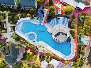 2 indoor pools, outdoor pool, pool umbrellas, sun loungers