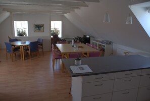 Daily self-service breakfast (DKK 75 per person)