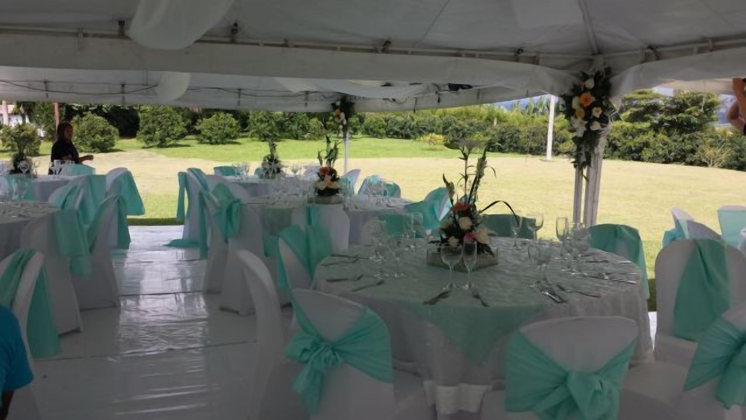 outdoor banquet area