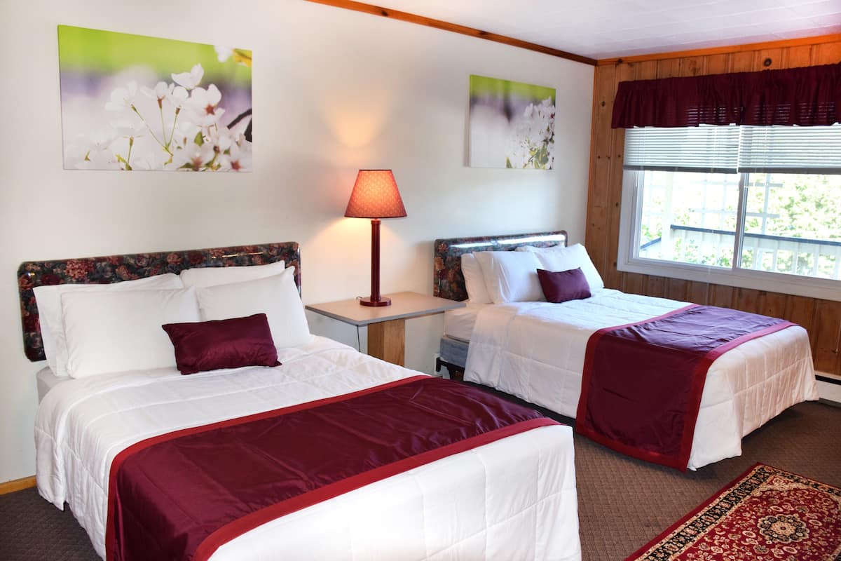 blackout curtains, iron/ironing board, free wifi, bed sheets