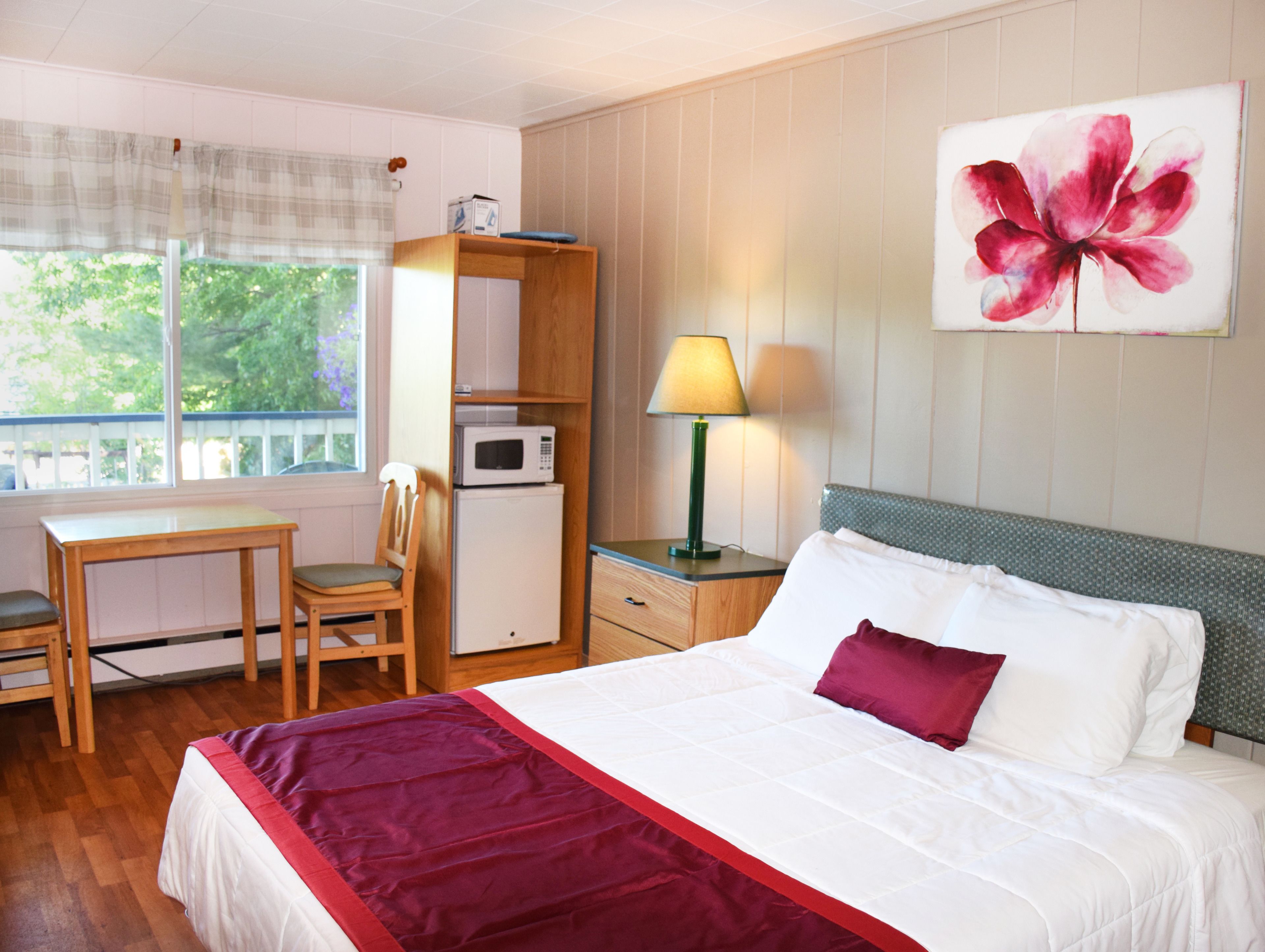 blackout curtains, iron/ironing board, free wifi, bed sheets