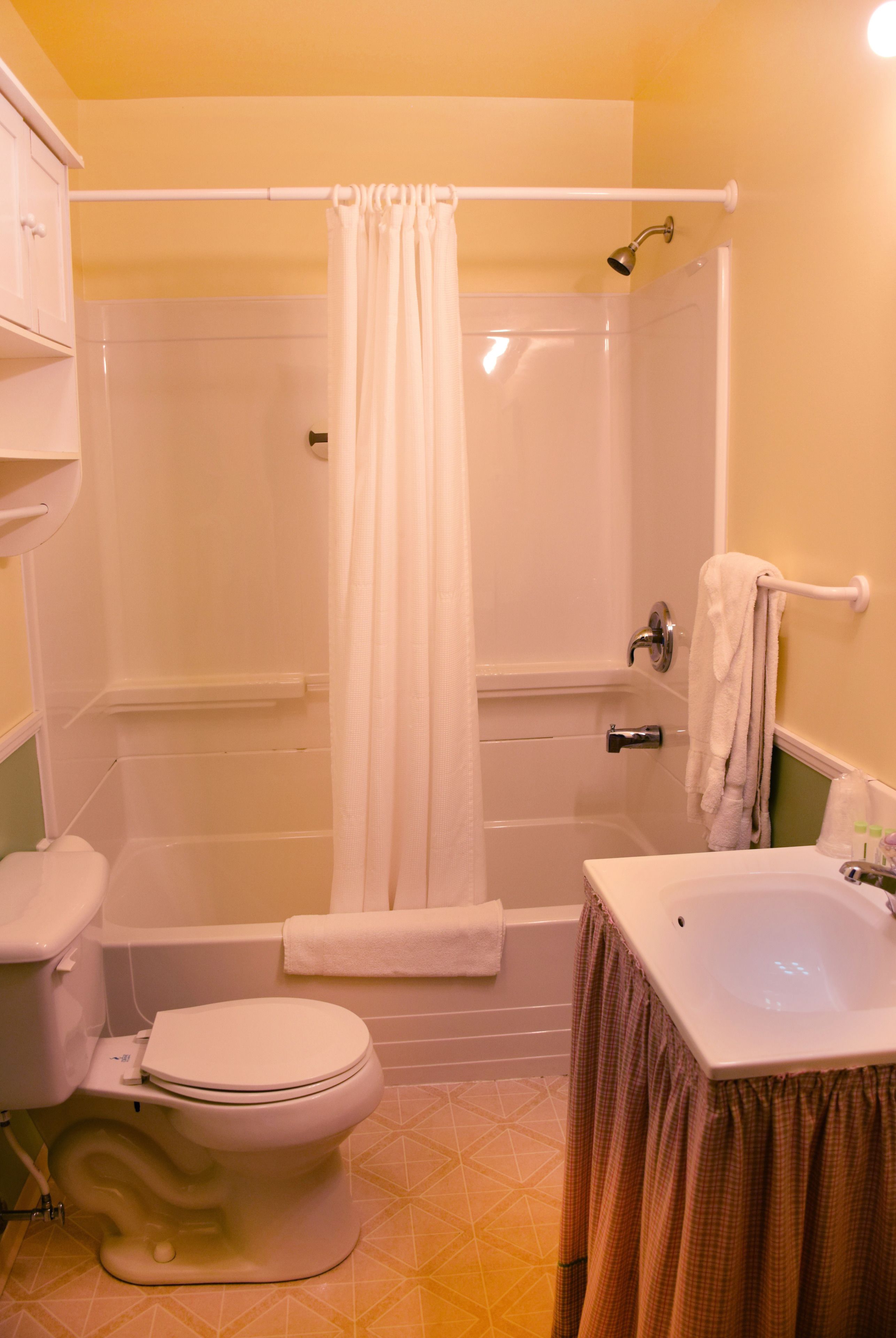 free toiletries, hair dryer, towels