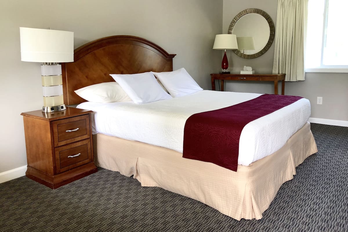 Blackout curtains, iron/ironing board, free WiFi, bed sheets