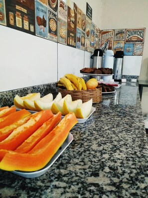 Breakfast, lunch and dinner served