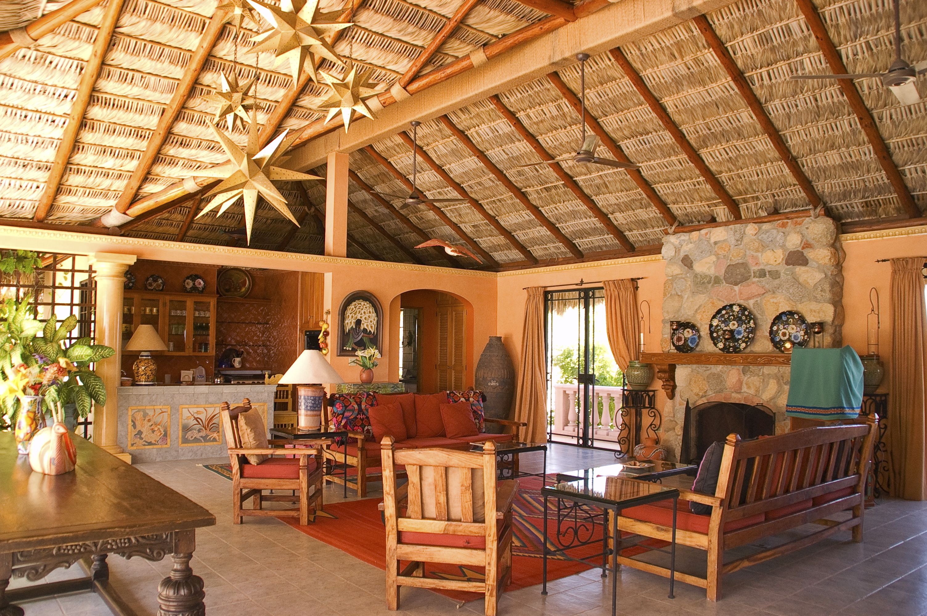 the casa alberca | living room | fireplace