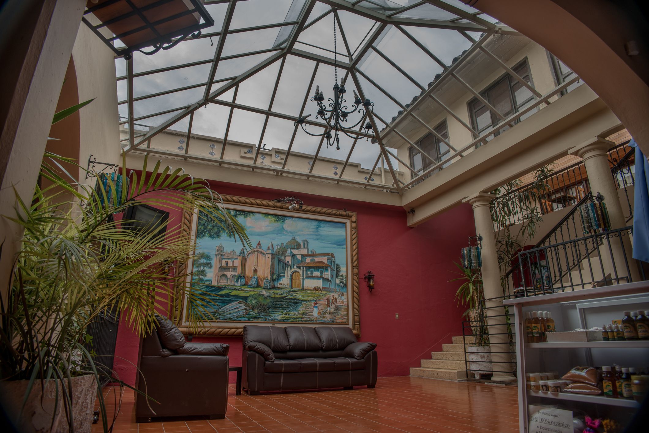 Área de estar no saguão