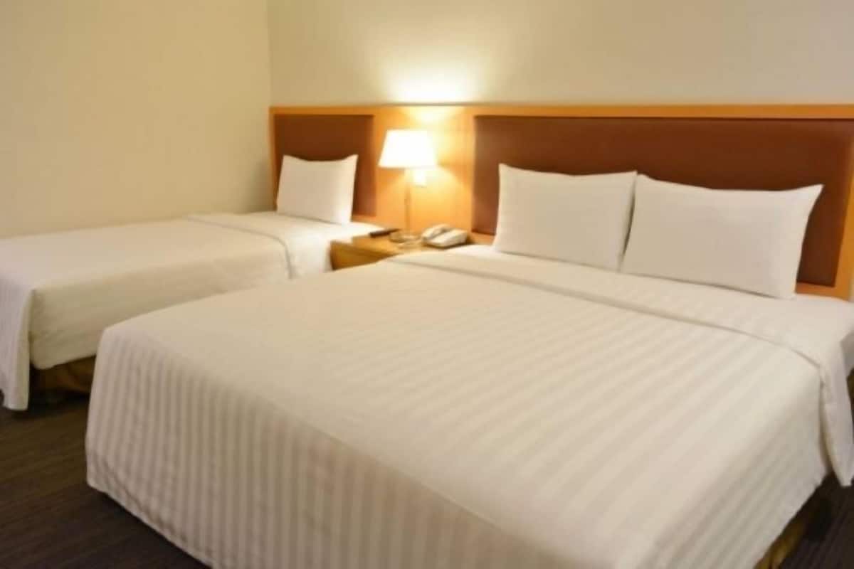 Cobrellits, caixa forta a l'habitació, escriptori i cortines opaques