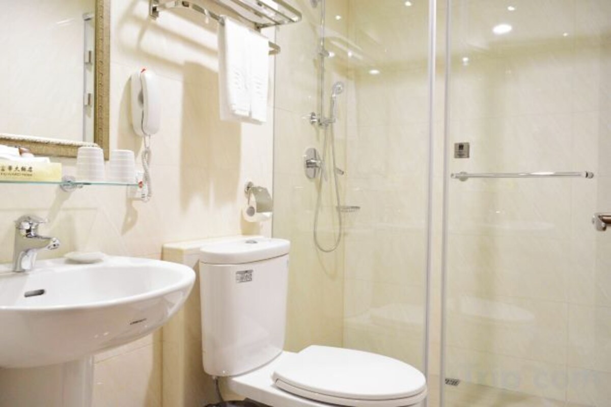 Bathroom | Hair dryer, slippers, electronic bidet, towels