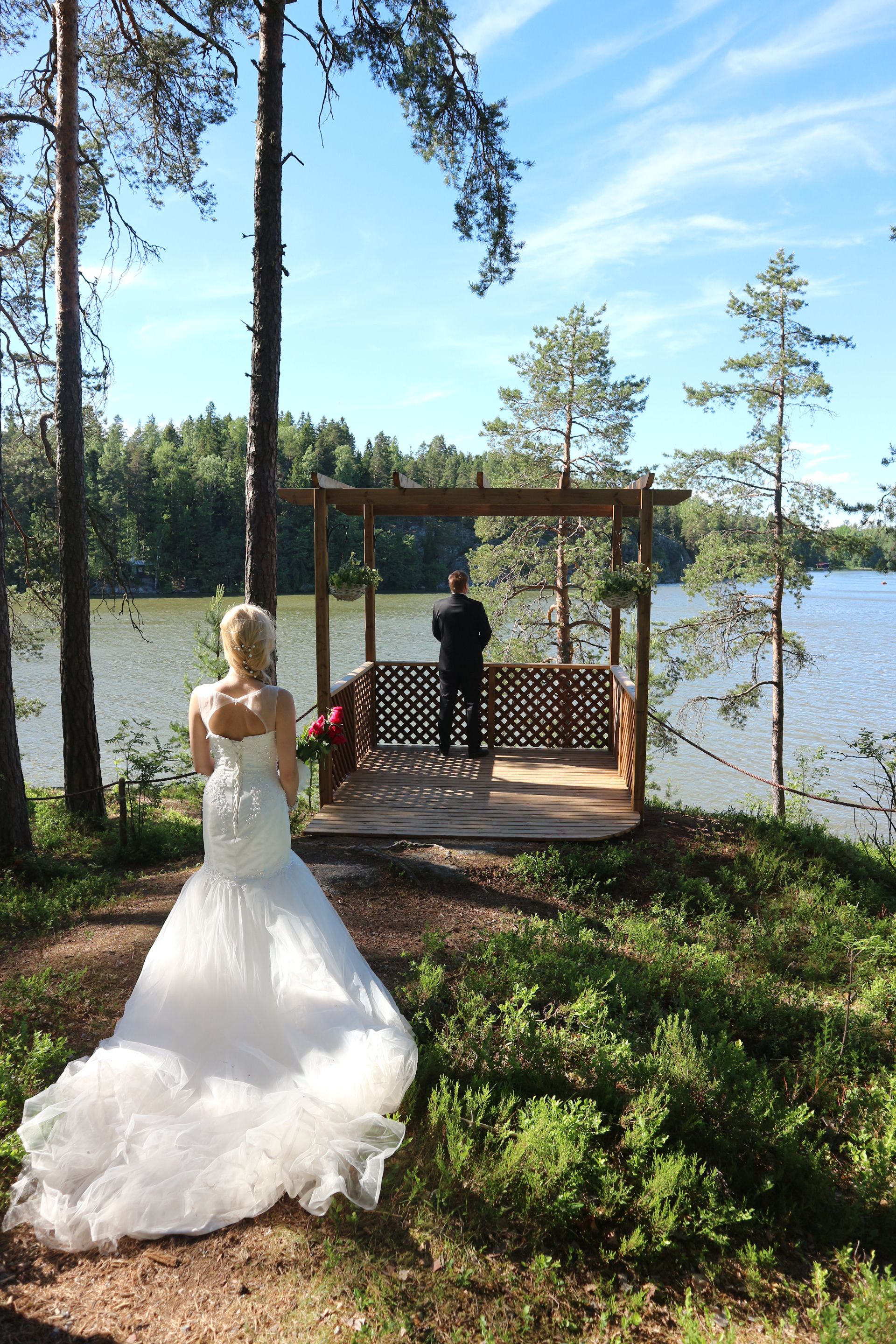 outdoor wedding area