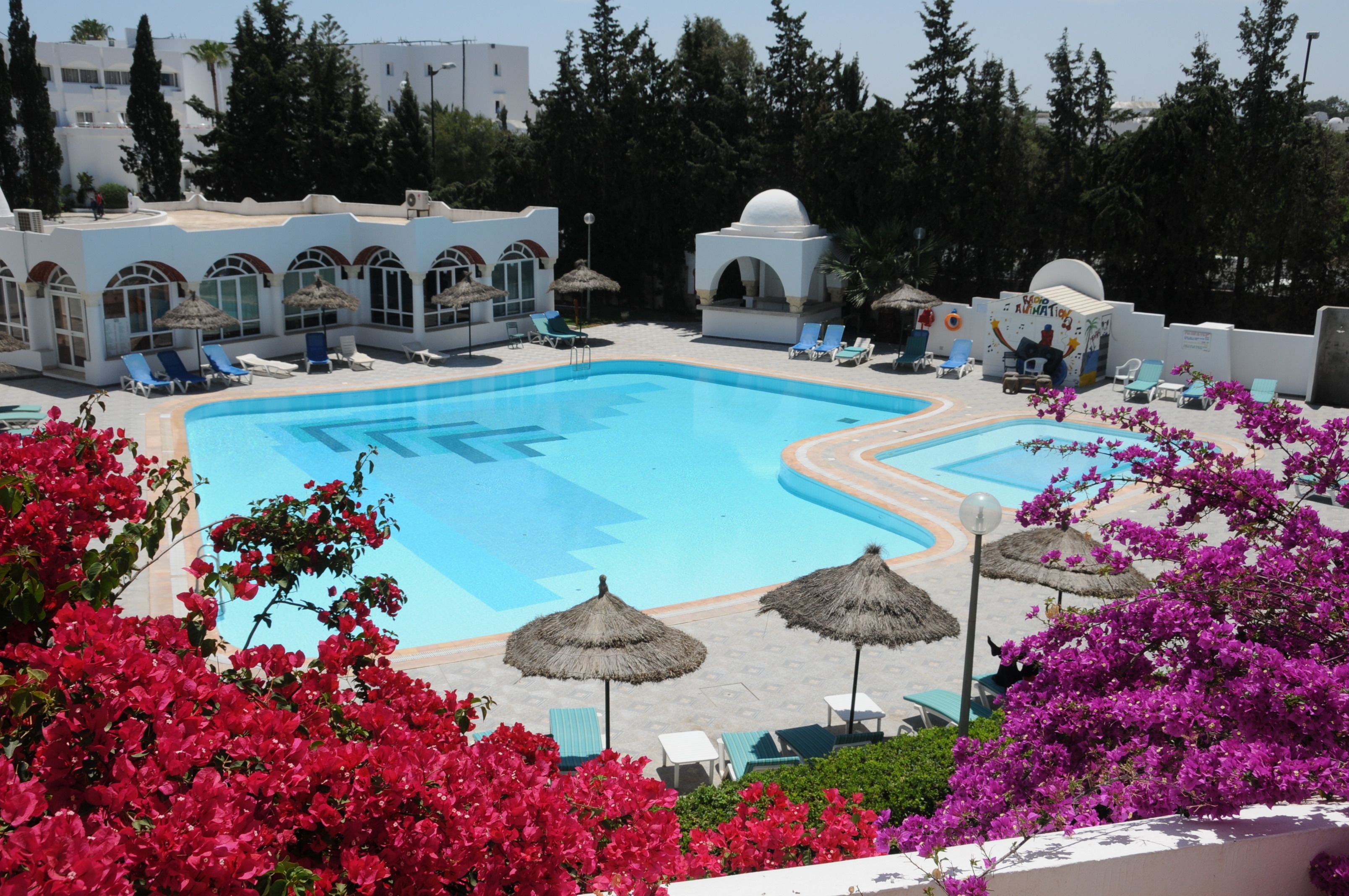 室外游泳池，日光  浴躺椅