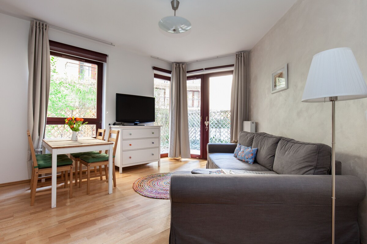 Apartment, 1 Bedroom | Living room | Flat-screen TV, DVD player