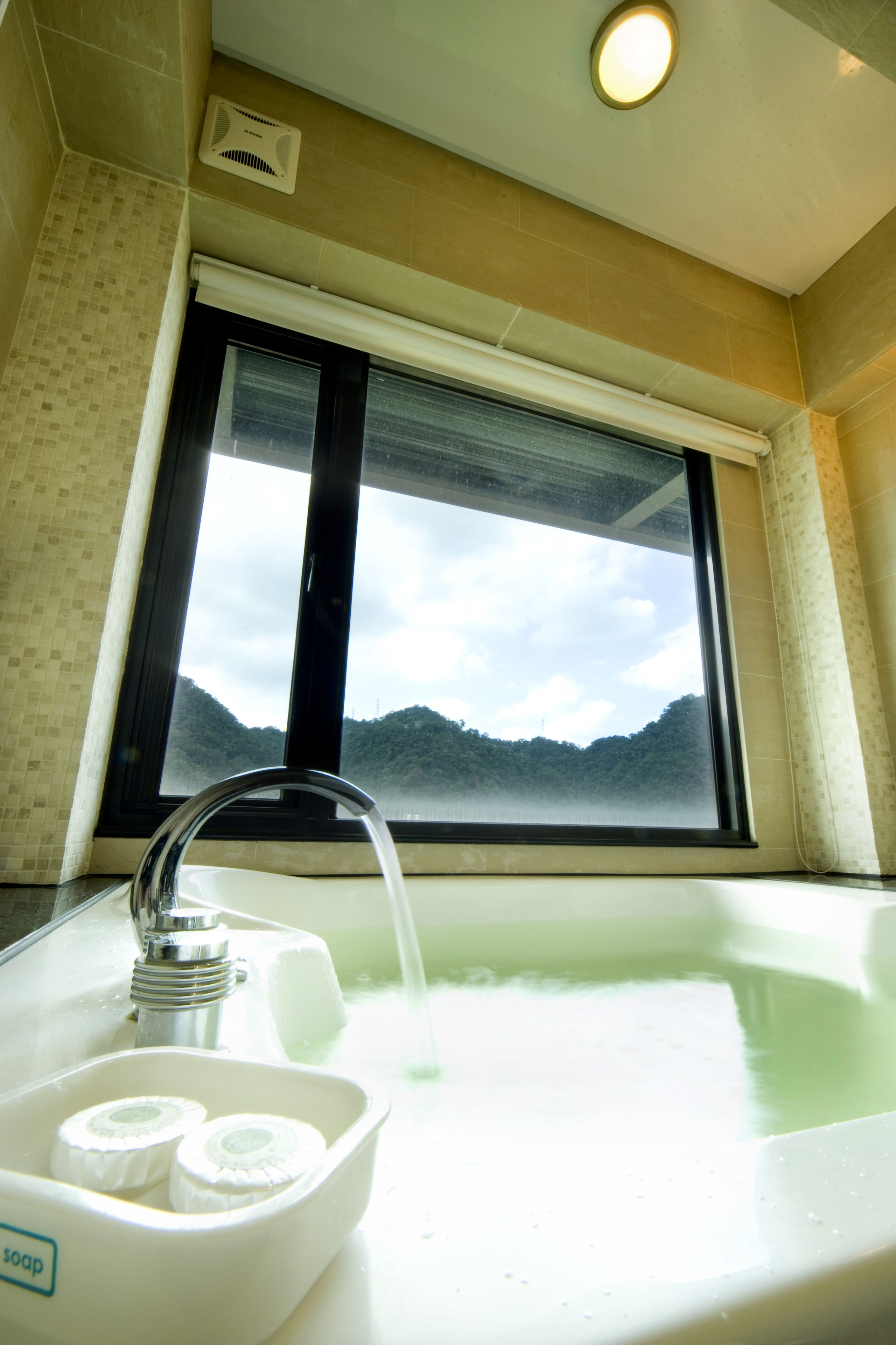 family room | bathroom | separate bathtub and shower, deep-soaking bathtub, free toiletries