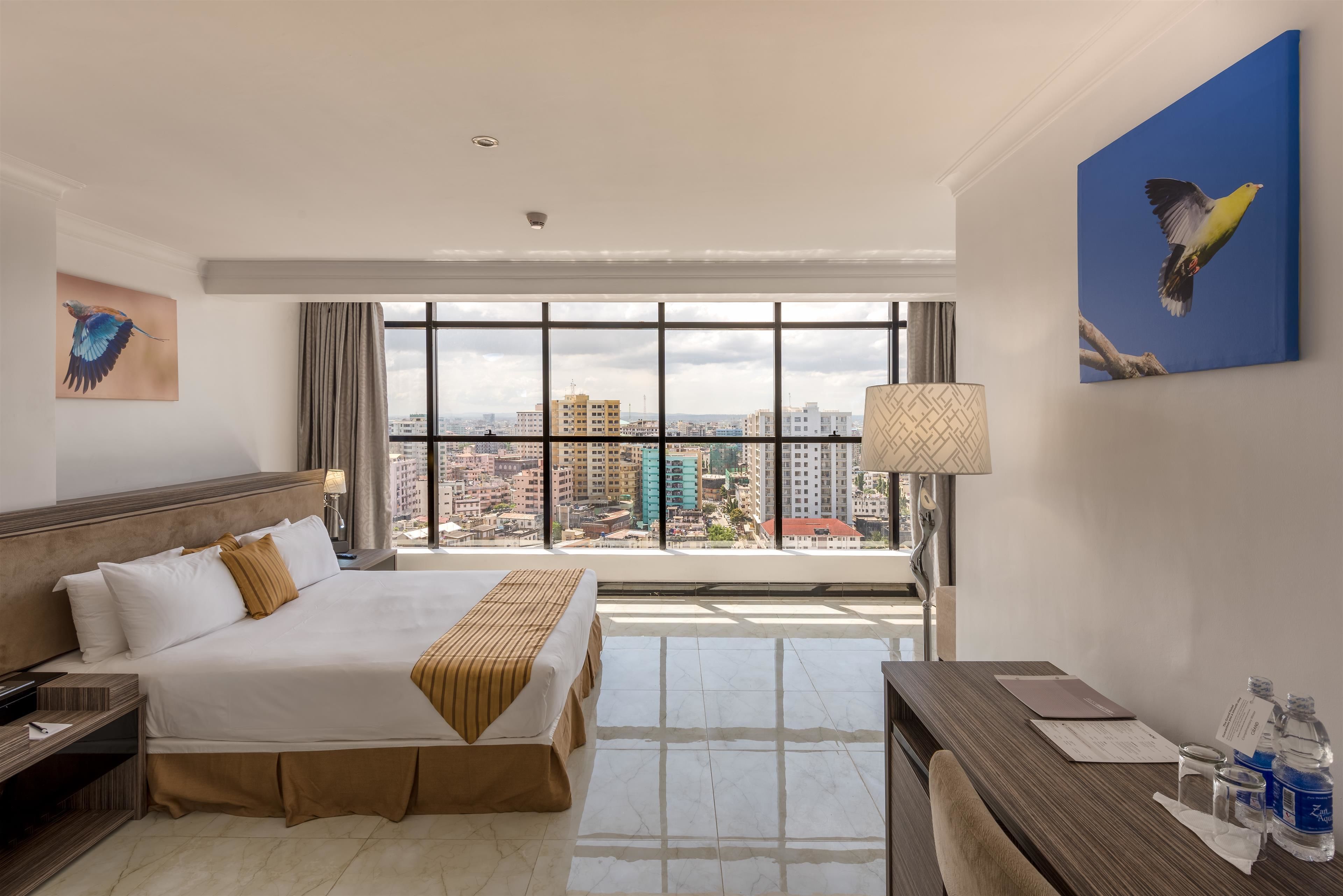 Hypo-allergenic bedding, minibar, in-room safe, desk