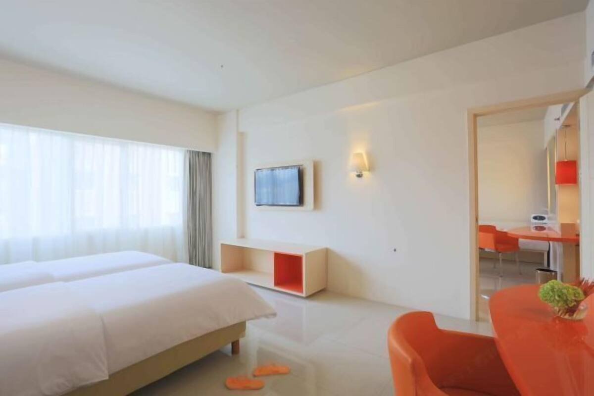 In-room safe, desk, laptop workspace, blackout drapes