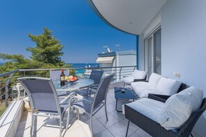 Maisonette, 2 Schlafzimmer, Whirlpool, Meerblick | Balkon