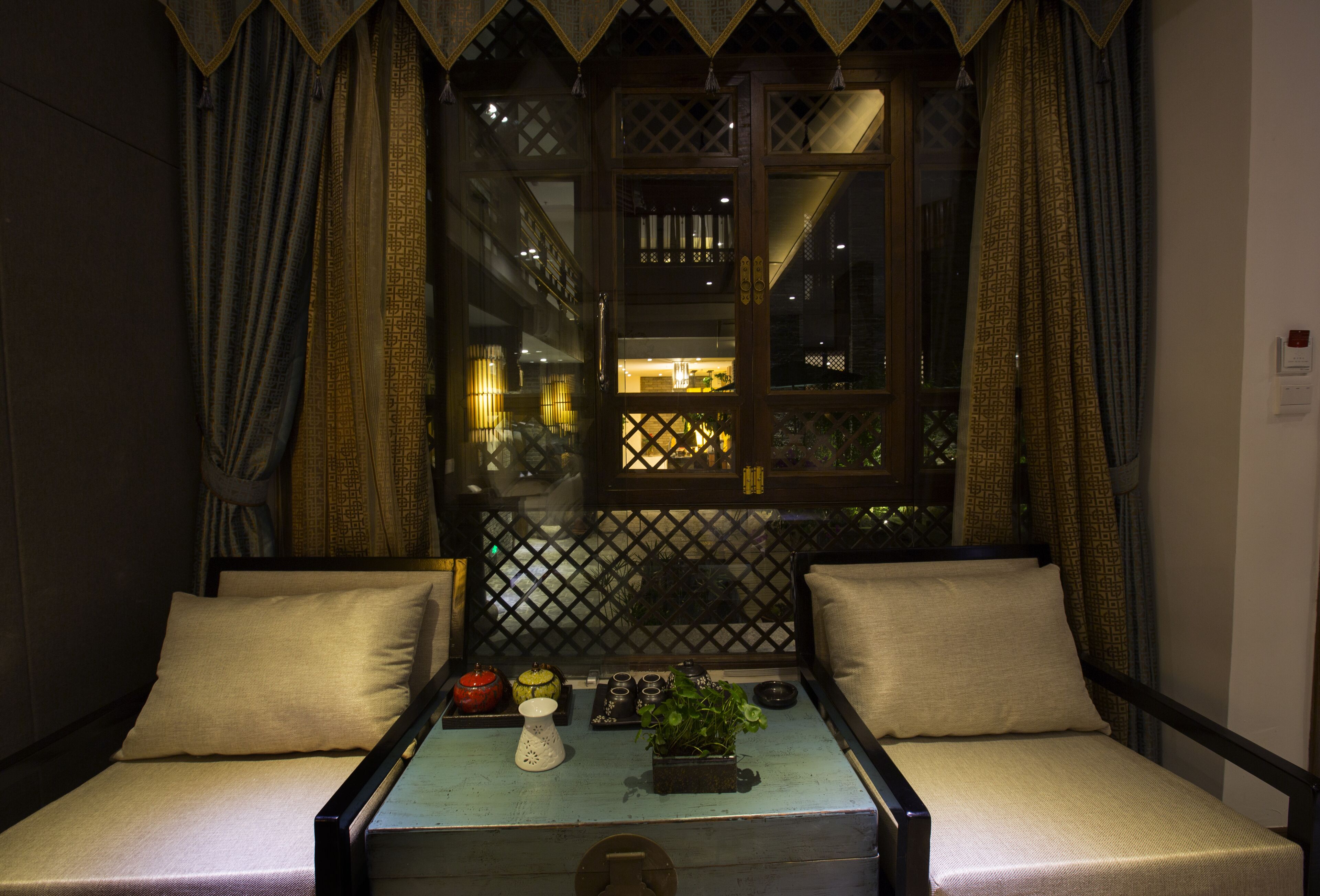 deluxe king room with garden view | premium bedding, desk, blackout curtains, soundproofing