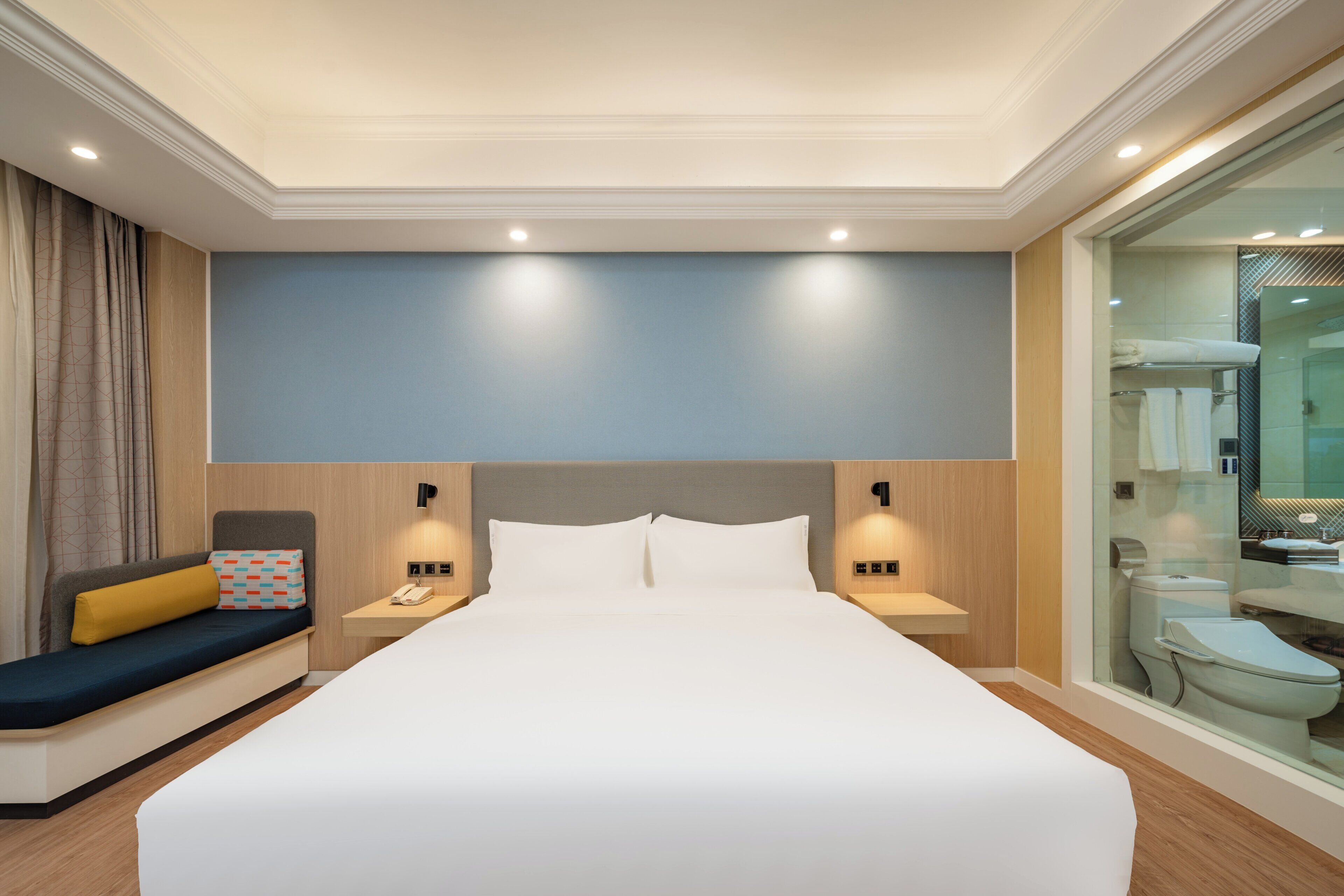 Down duvets, soundproofing, free cots/infant beds, rollaway beds