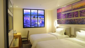 Superior Exclusive Twin Room（No Window） | Premium bedding, in-room safe, desk, blackout drapes - Tianyu Hotel (Guangzhou)