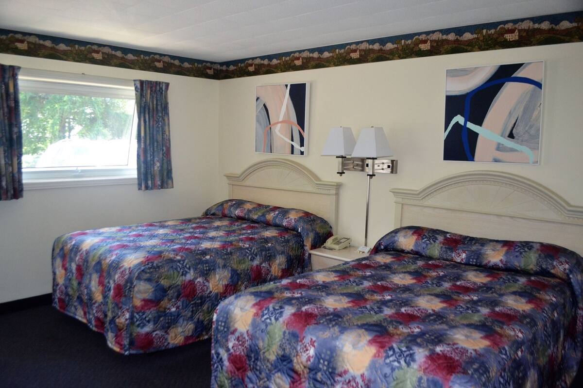 Standard Room, 2 Double Beds | Pillowtop beds, desk, laptop workspace, blackout drapes