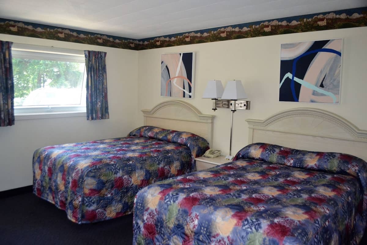 Standard Room, 2 Double Beds | Pillowtop beds, desk, laptop workspace, blackout drapes