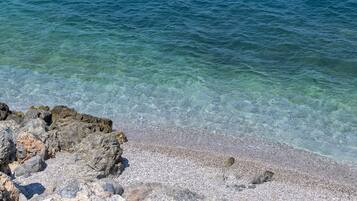 Trên bãi biển, khăn tắm biển