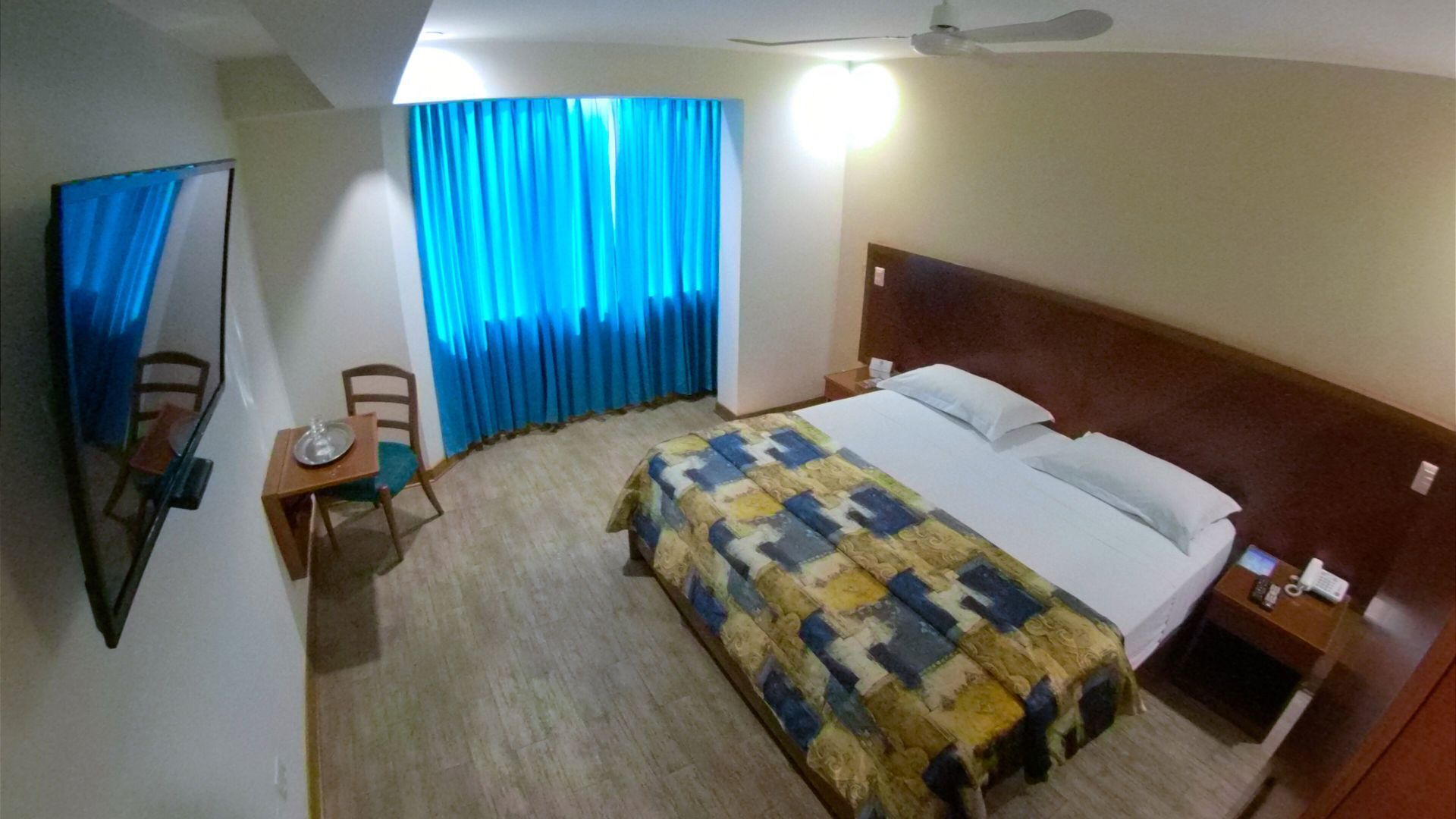 Blackout curtains, iron/ironing board, free WiFi, bed sheets