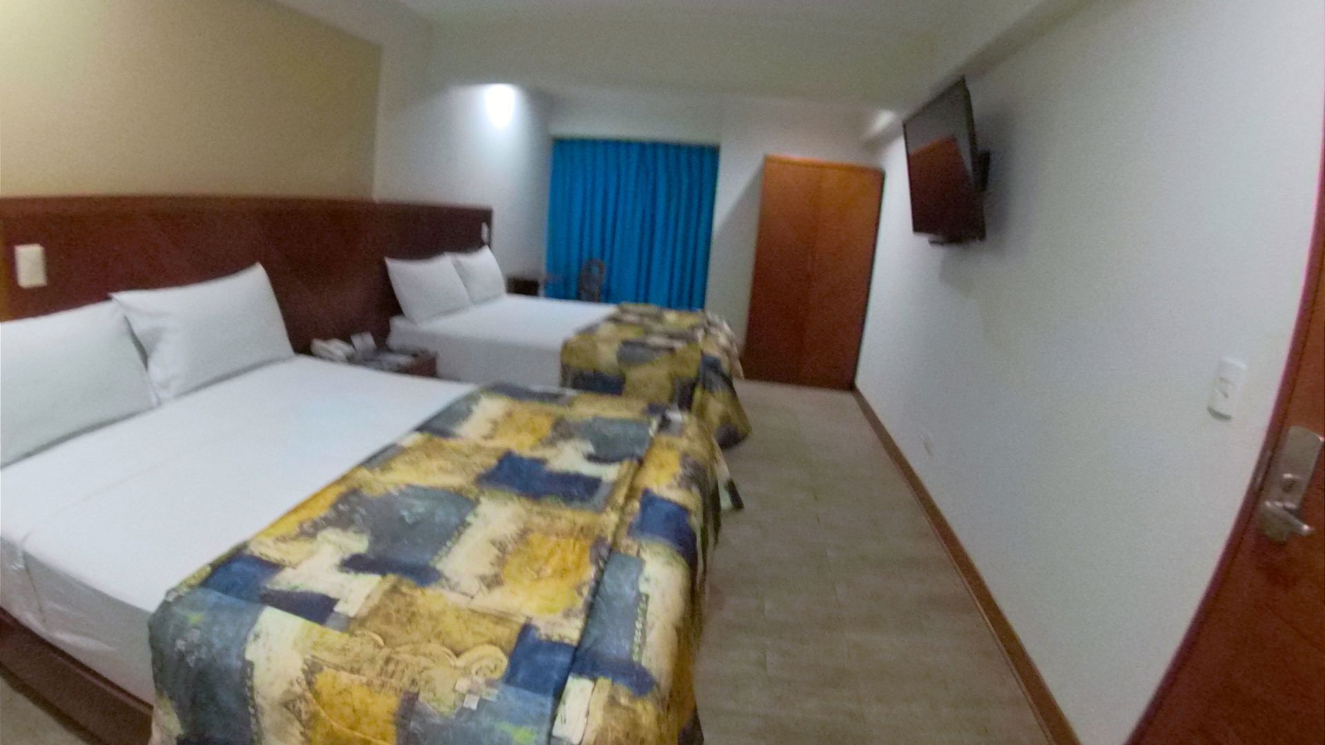 Blackout curtains, iron/ironing board, free WiFi, bed sheets