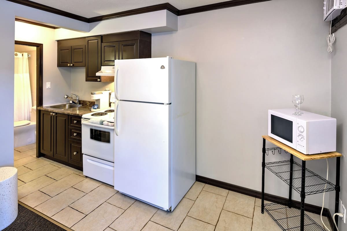 suite, 1 bedroom, kitchen | private kitchen | microwave, coffee/tea maker, electric kettle, cleaning supplies
