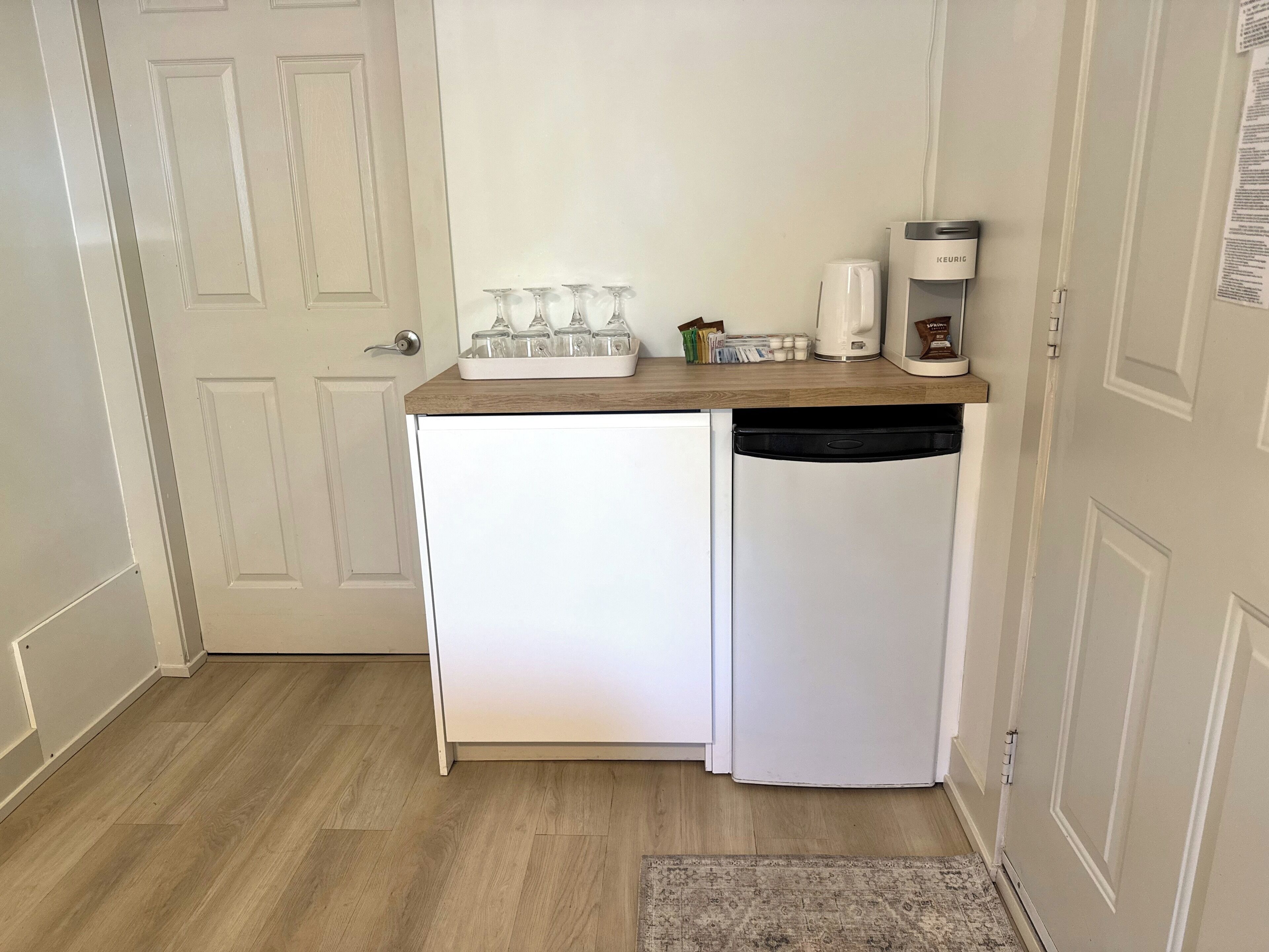 studio, multiple beds | private kitchenette | microwave, coffee/tea maker, electric kettle, cleaning supplies