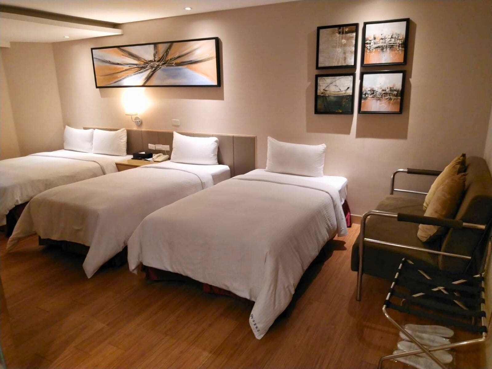 quadruple room, multiple beds, non smoking | in-room safe, desk, blackout curtains, iron/ironing board