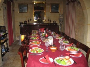 Dîner servi sur place