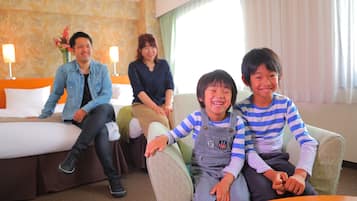 Down duvets, desk, blackout curtains, iron/ironing board