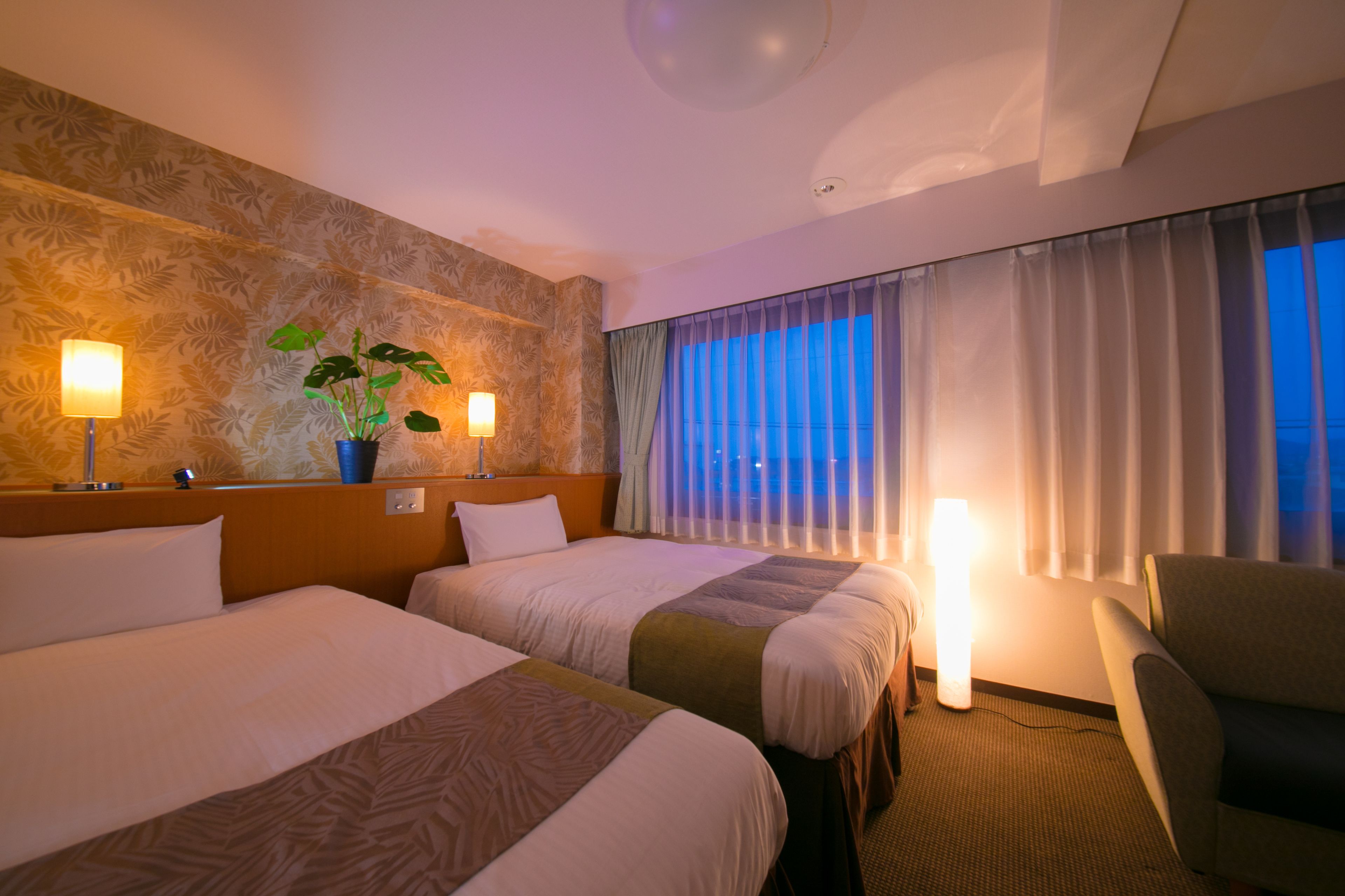 down duvets, desk, blackout curtains, iron/ironing board