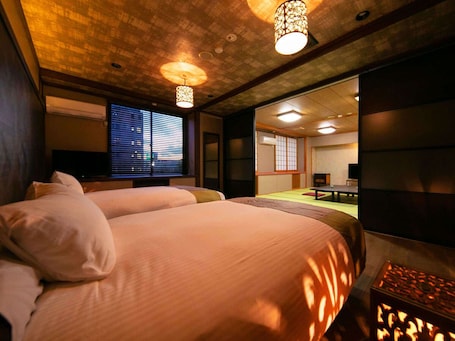 Down comforters, desk, blackout drapes, iron/ironing board. Green Hotel Yes Ohmi Hachiman