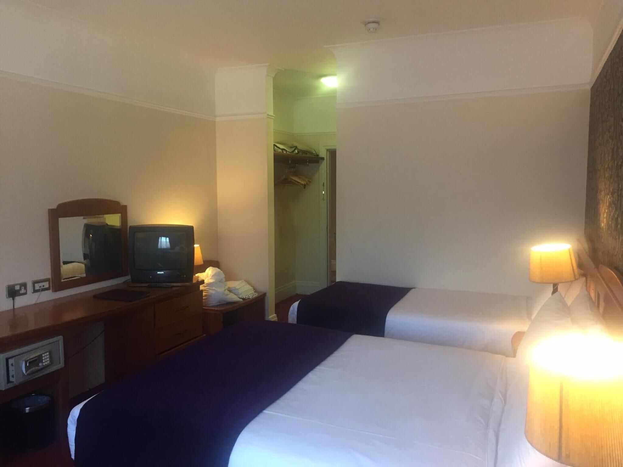 in-room safe, desk, laptop workspace, iron/ironing board