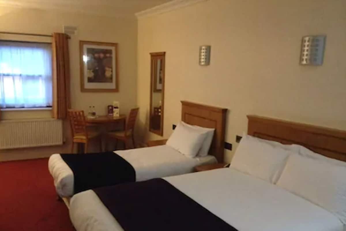 In-room safe, desk, laptop workspace, iron/ironing board