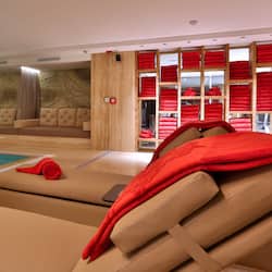Indoor pool, open 10:00 AM to 10:00 PM, sun loungers, lifeguards on site