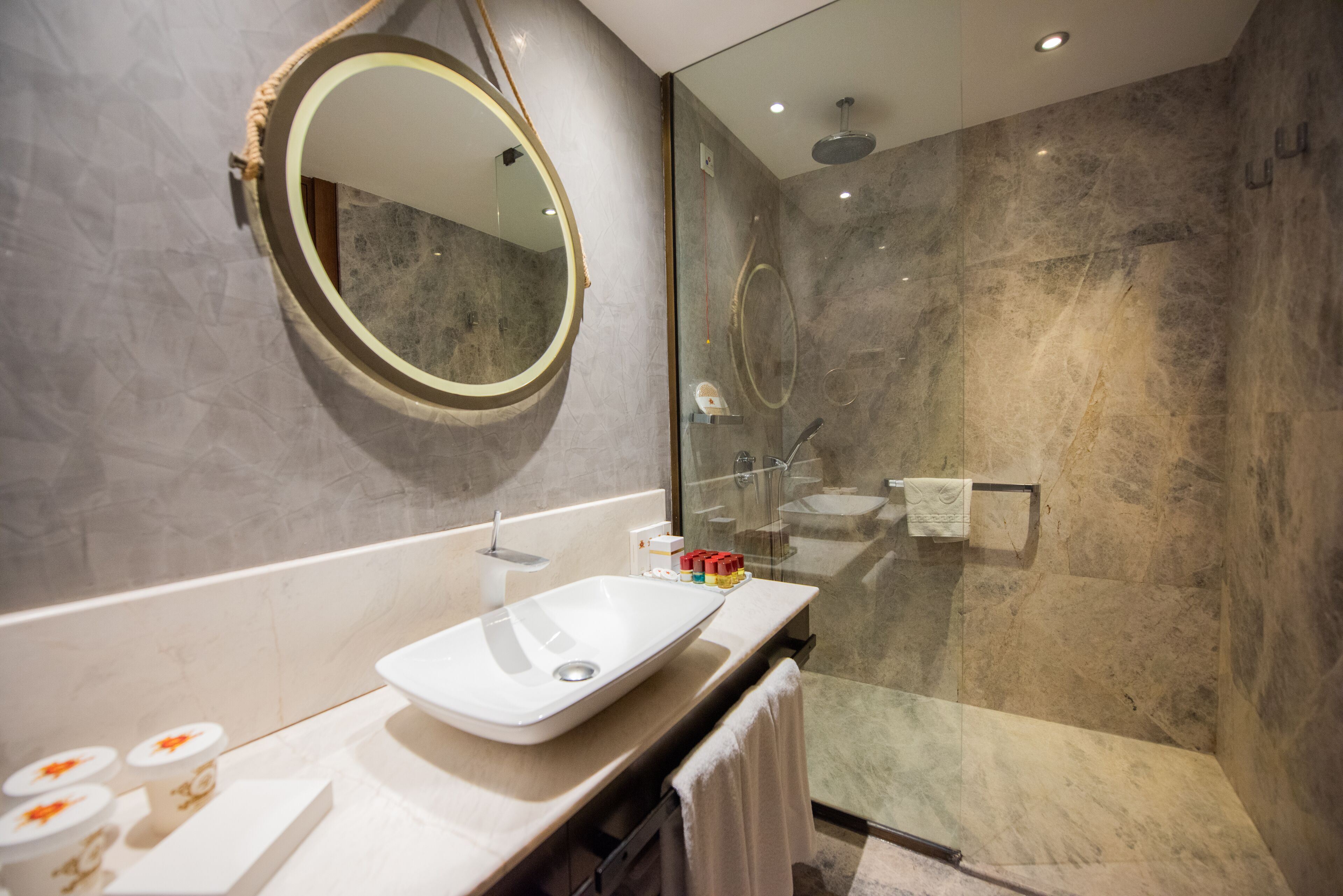 superior double room, 1 bedroom, smoking | bathroom | shower, designer toiletries, hair dryer, bathrobes